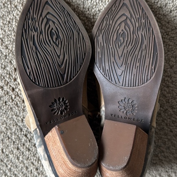 Yellow Box Leopard Accent Suede Ankle Booties - Picture 4 of 4